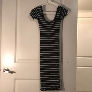 Forever 21 Black Striped Dress XS